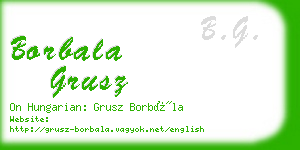borbala grusz business card